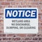 Signmission Wetland Area No Discharge Dumping Or Clearing, 10 in W x Rectangle, Plastic OS-2PACK-NS-P-710-L-19038 - alternate 7